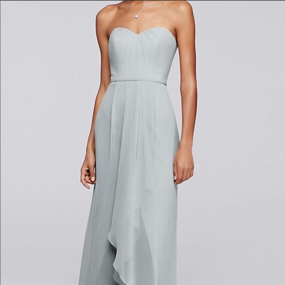 šStaplesās Davidās bridal high low gown mystic - Picture 6 of 7